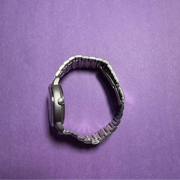 Agnes B. Black Dial Silver Smartwatch